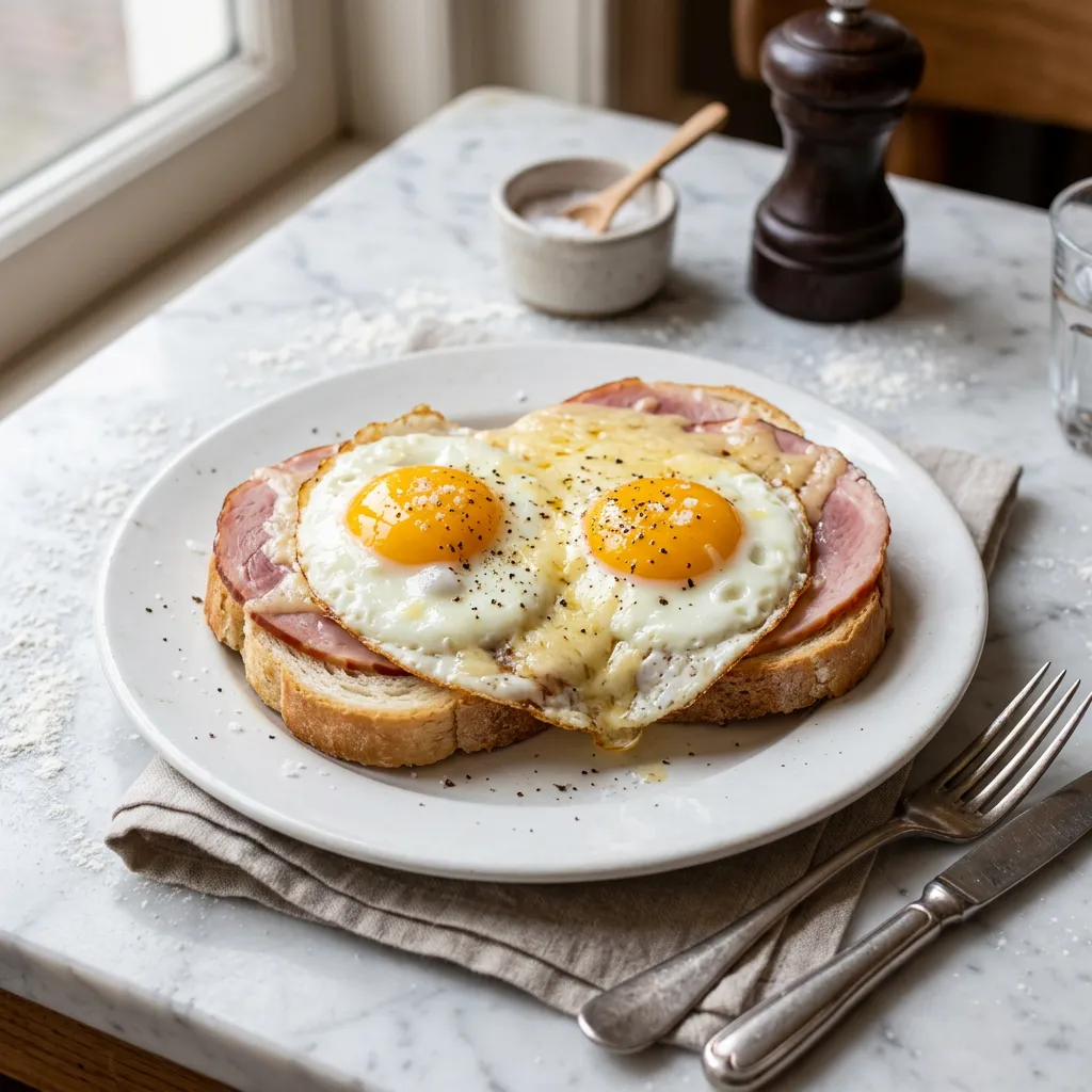 Uitsmijter (Dutch Style Fried Eggs and Ham Breakfast) Recipe