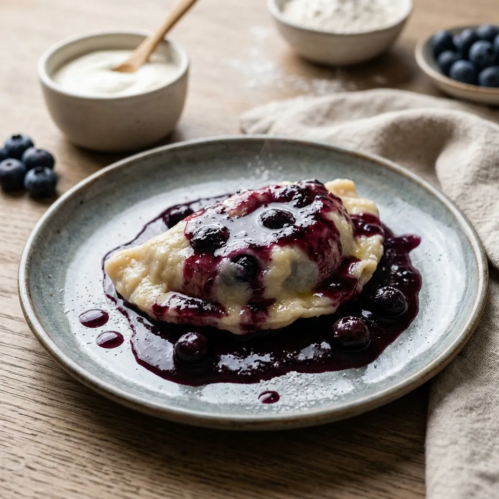 Ukrainian Blueberry Dumplings (Varenyky)