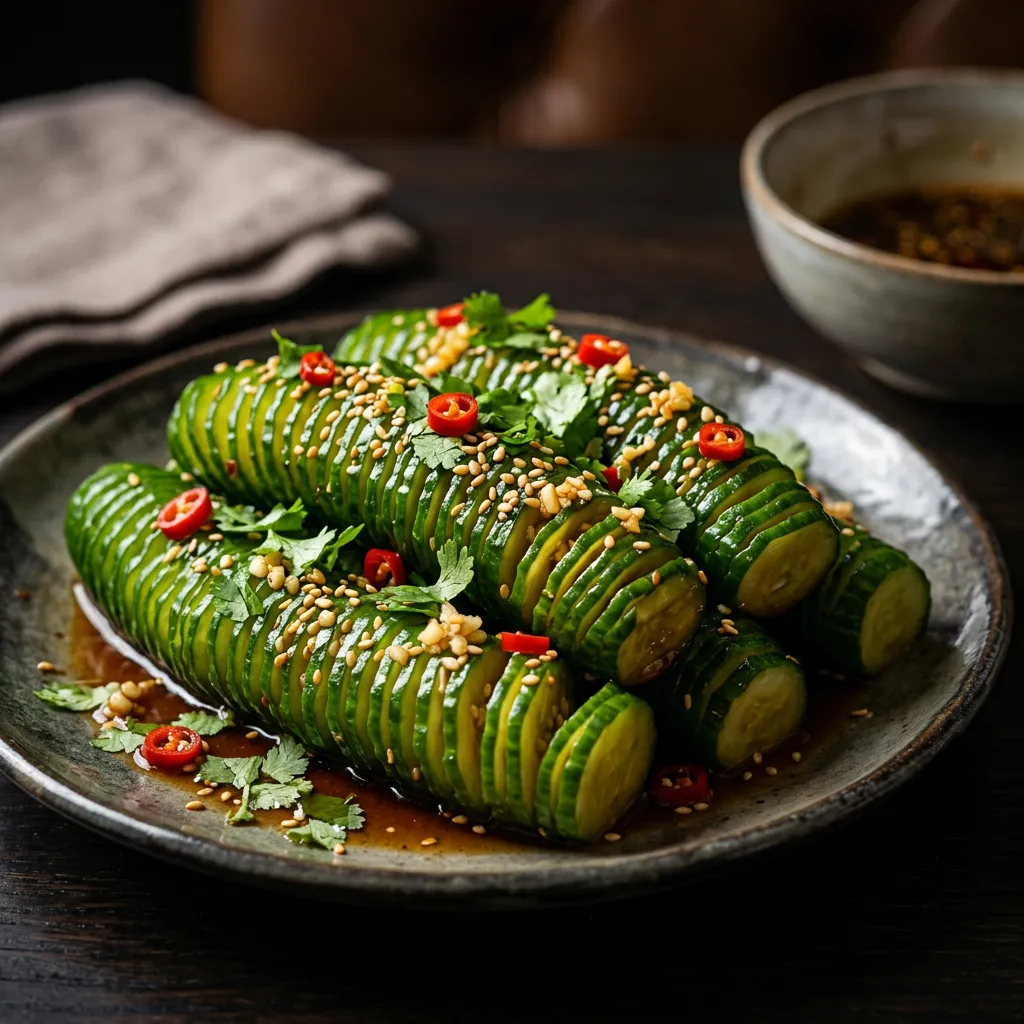 Umami-Packed Spiral Cucumber Salad