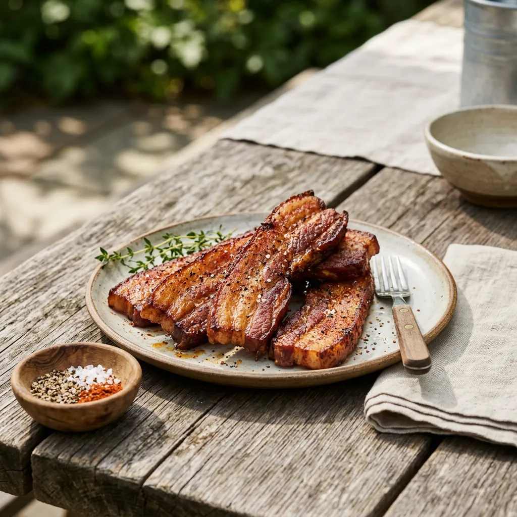 Uncured Fresh Homemade Bacon