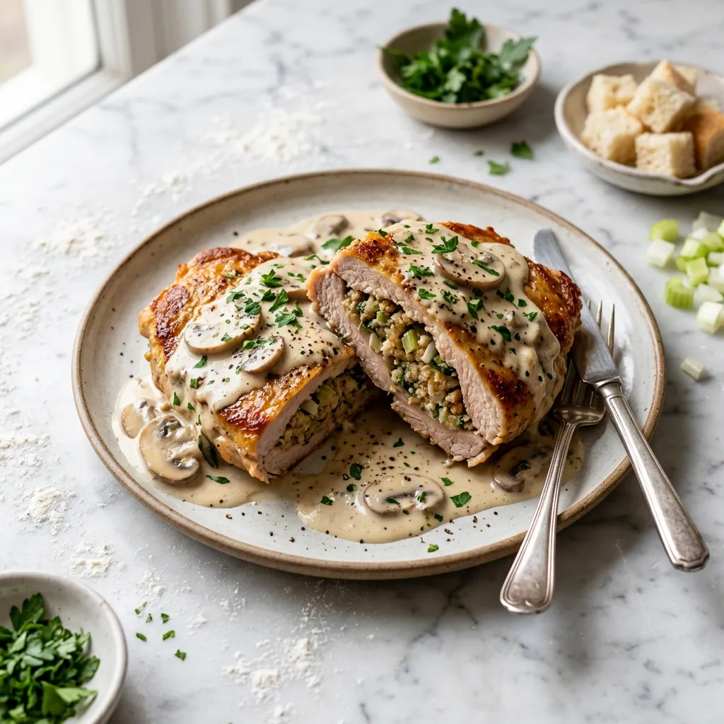 Veal Rolls With Savory Bread Stuffing
