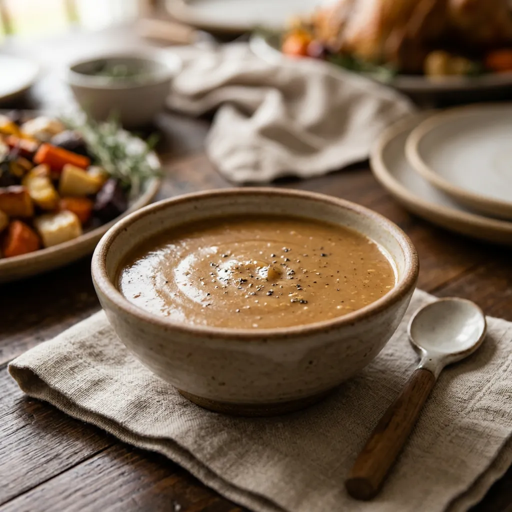 Vegan and Vegetarian Miso Gravy