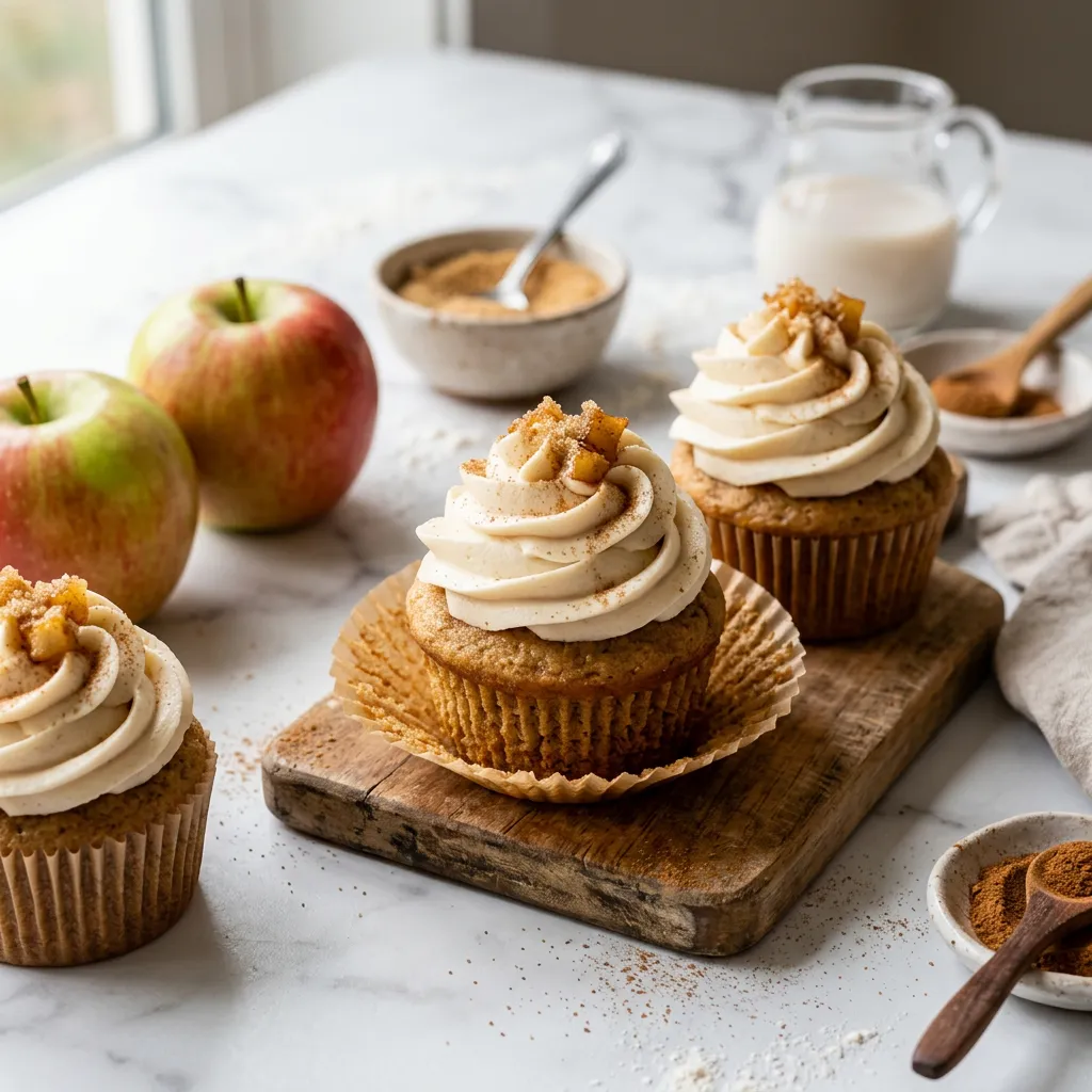 Vegan Apple Spice Cupcakes With Buttercream Frosting Recipe