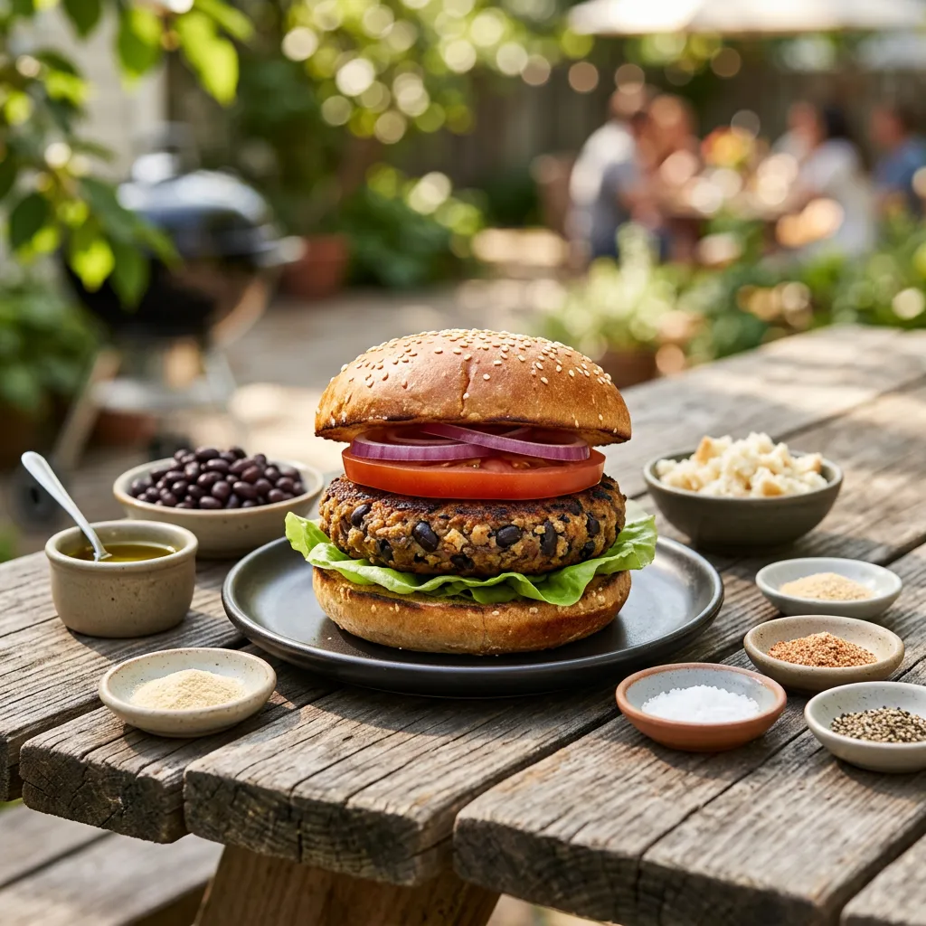 Vegan Black Bean Veggie Burgers Recipe