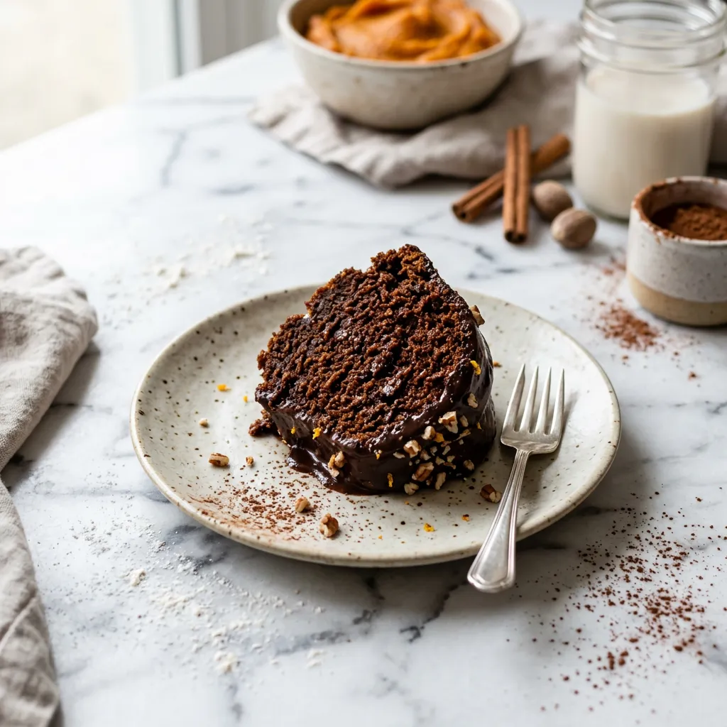Vegan Chocolate Pumpkin Bundt Cake Recipe