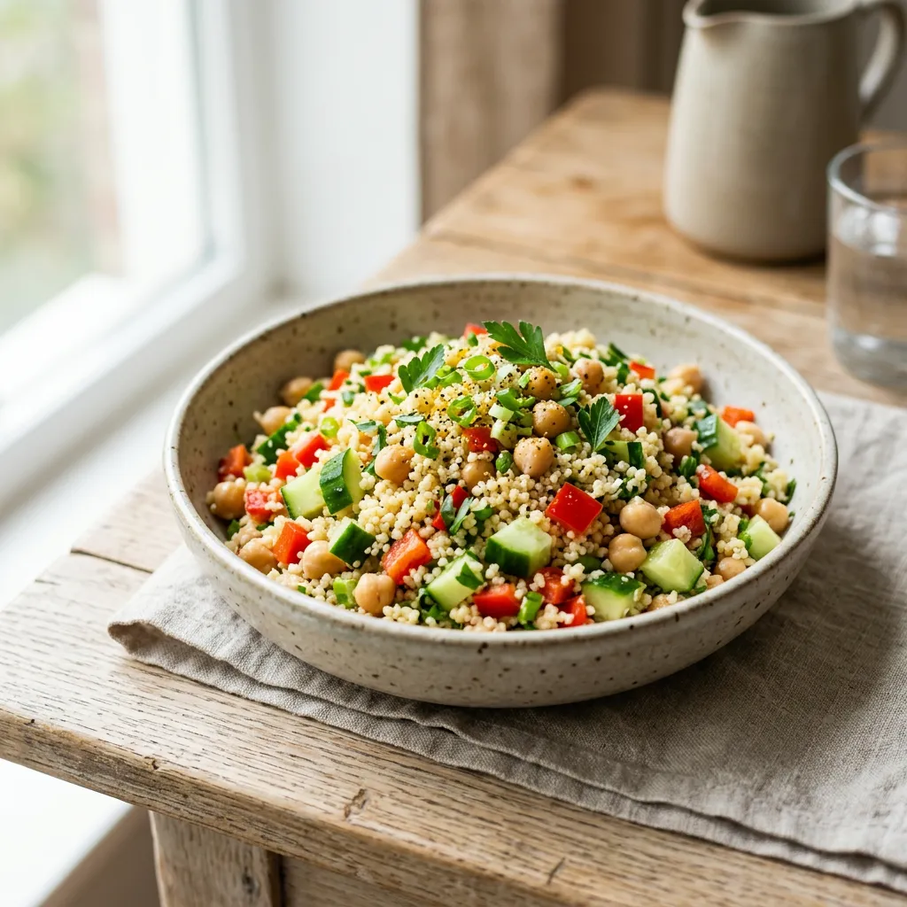Vegan Couscous Salad With Chickpeas