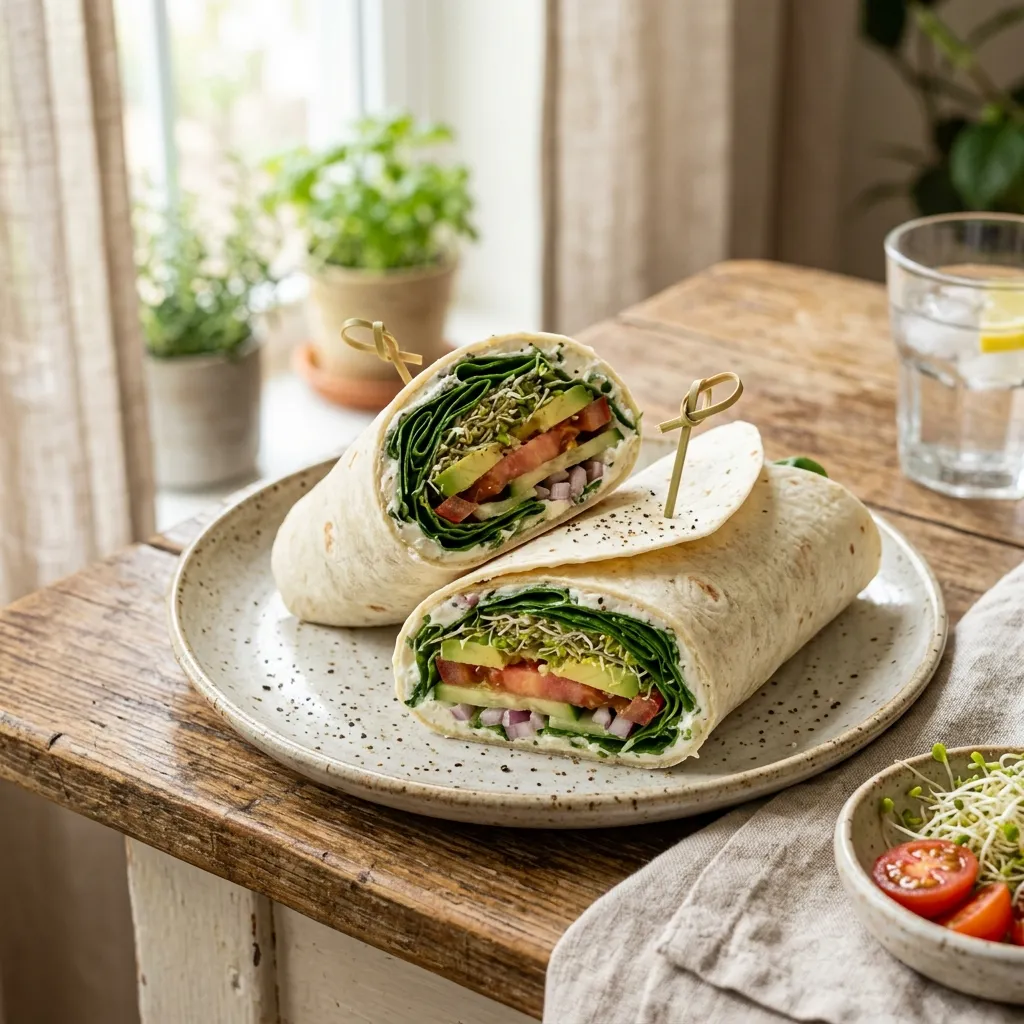 Vegan Cream Cheese Veggie Wraps