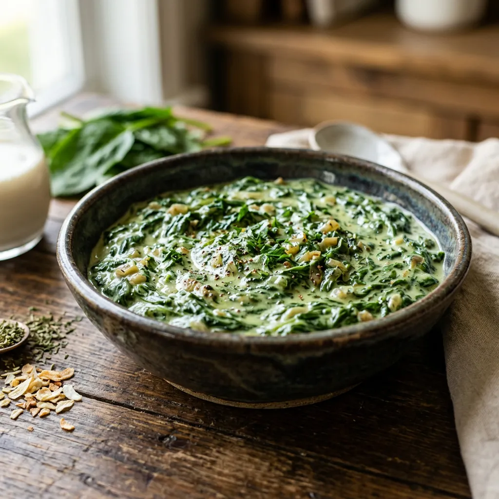 Vegan Creamed Spinach
