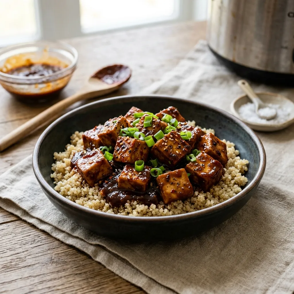 Vegan Crock Pot Barbecue Tofu Recipe