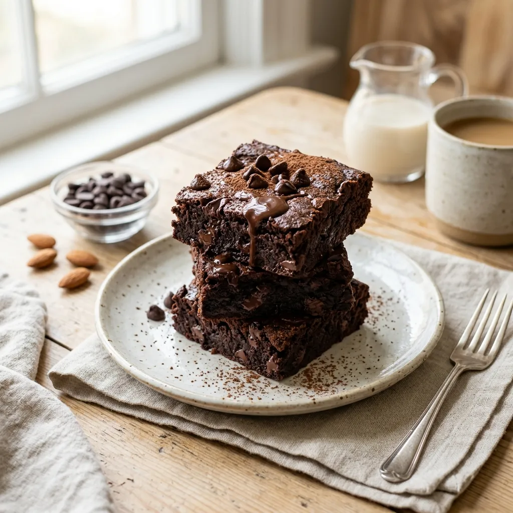 Vegan Dairy-Free Banana Chocolate Brownies