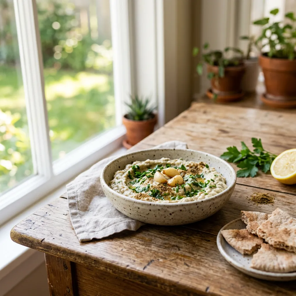 Vegan, Gluten-Free Baba Ghanoush Without Tahini