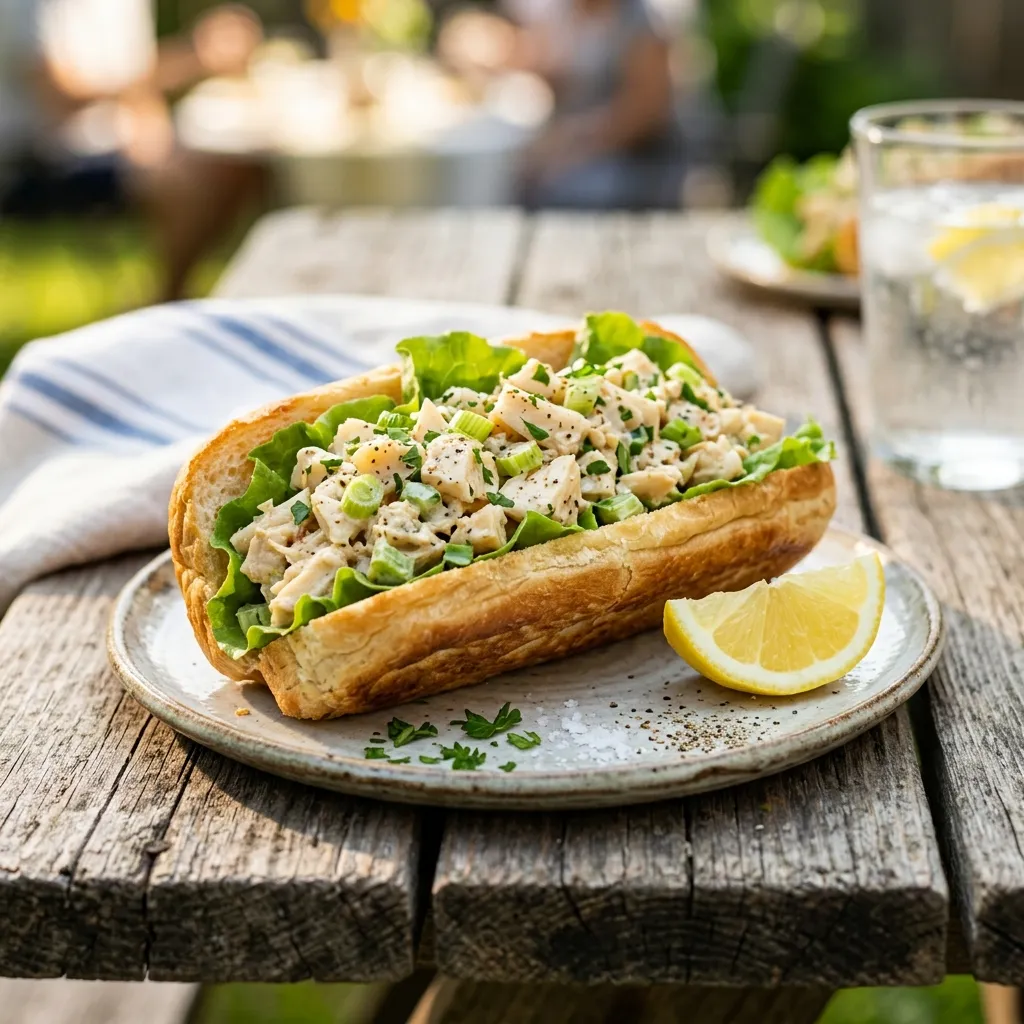 Finished Vegan Lobster Roll dish