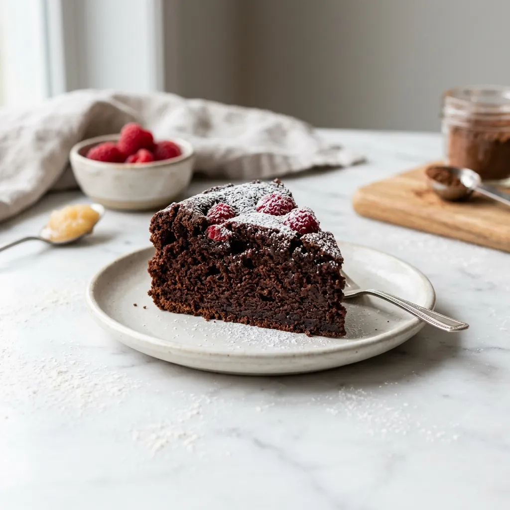 Vegan Low-Fat Chocolate Applesauce Cake