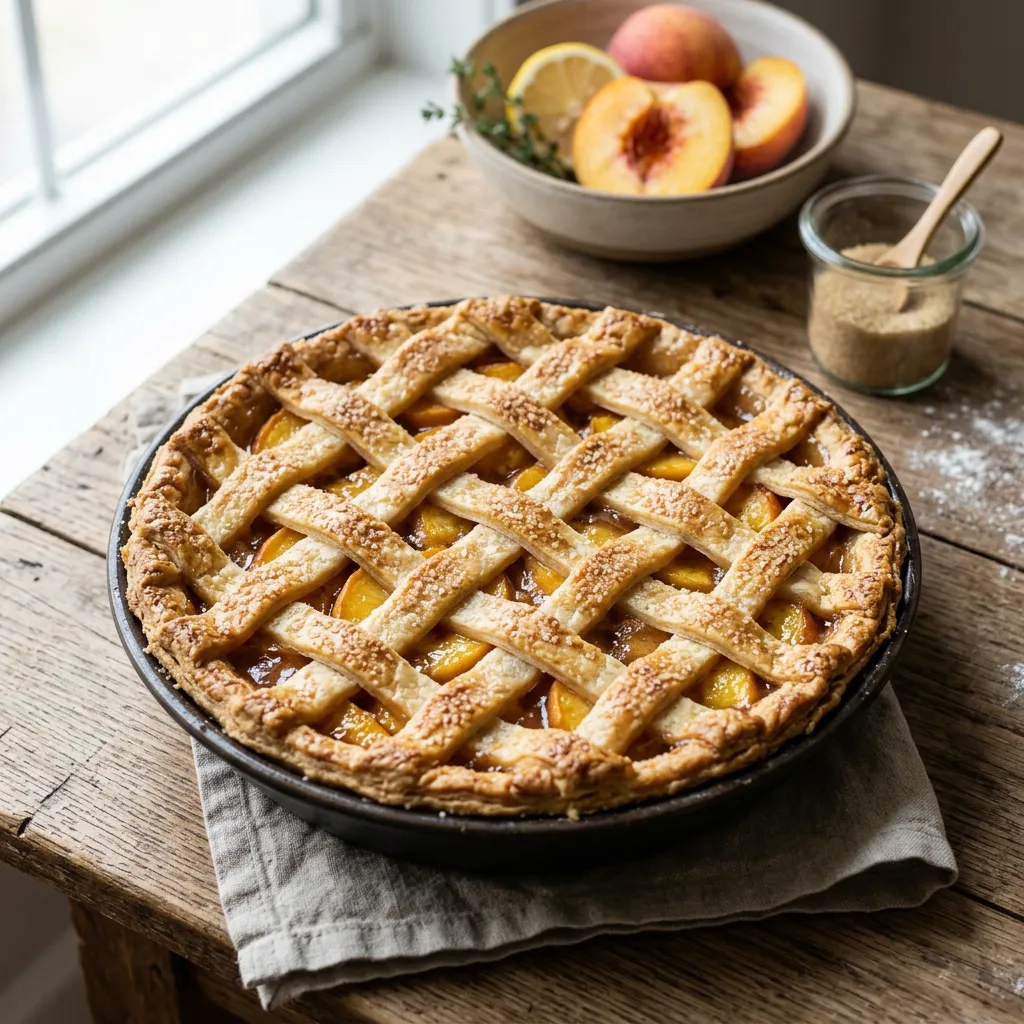 Vegan Peach Pie