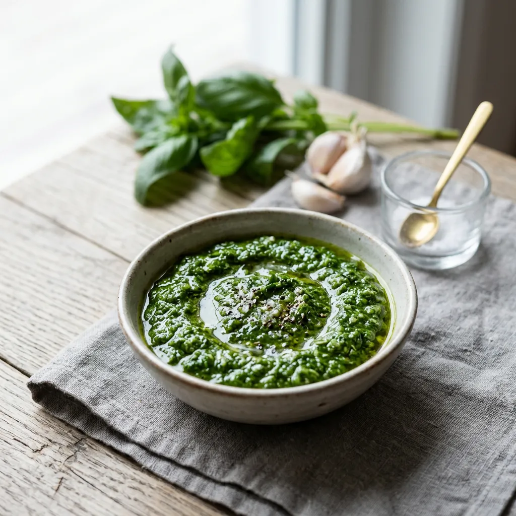Vegan Pesto Without Nuts (French Pistou)