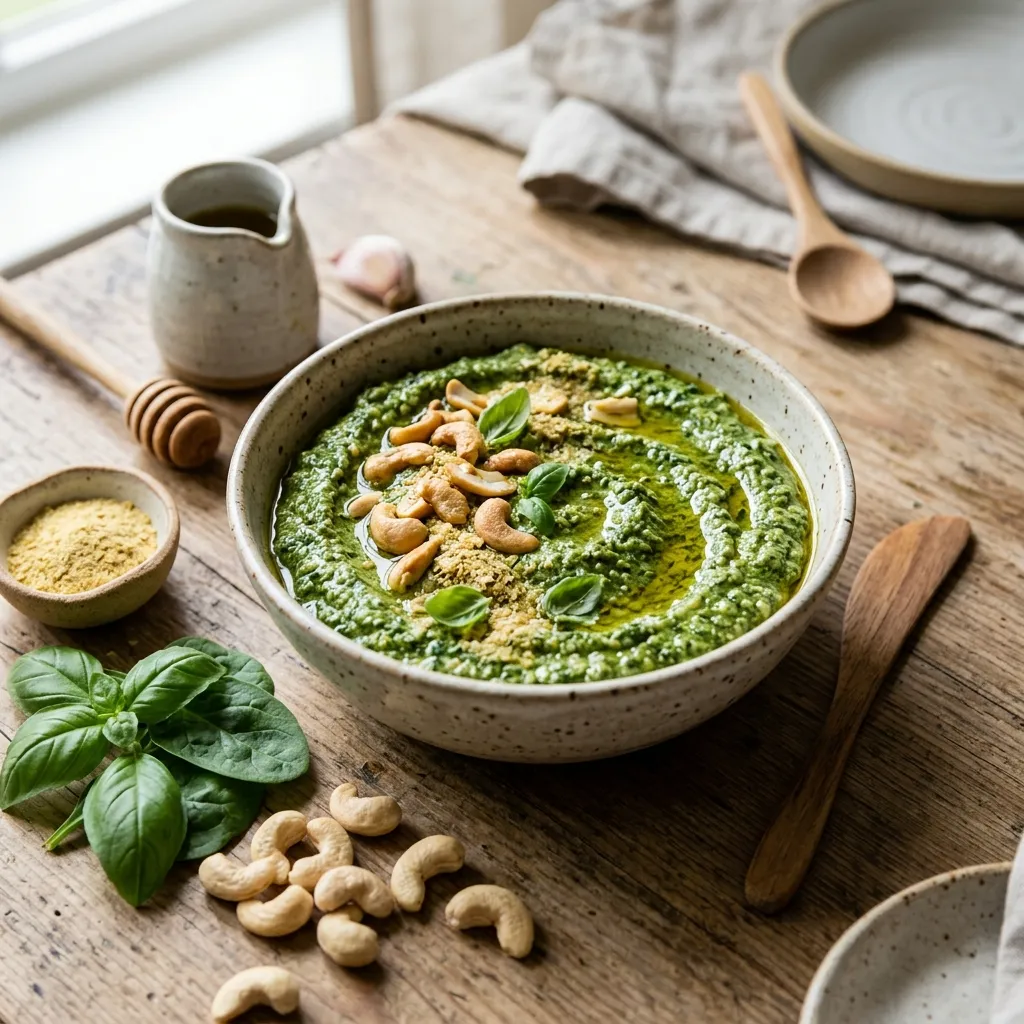 Vegan Spinach Cashew Pesto
