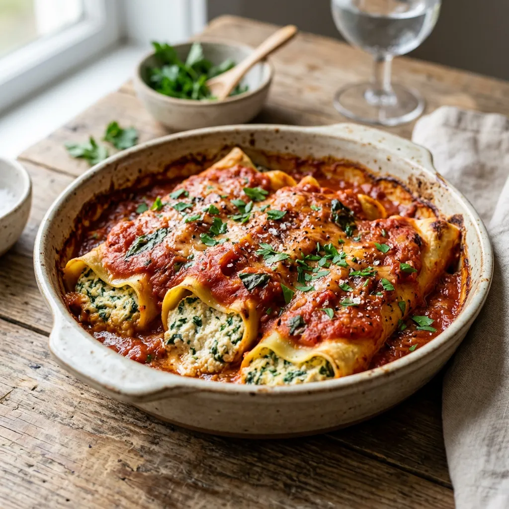 Vegan Tofu Manicotti
