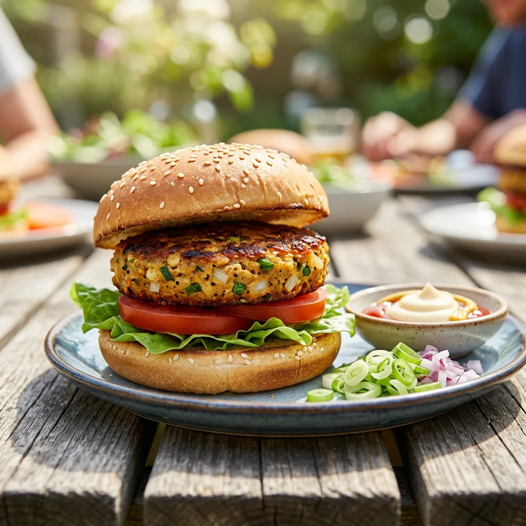 Vegan Tofu Veggie Burgers