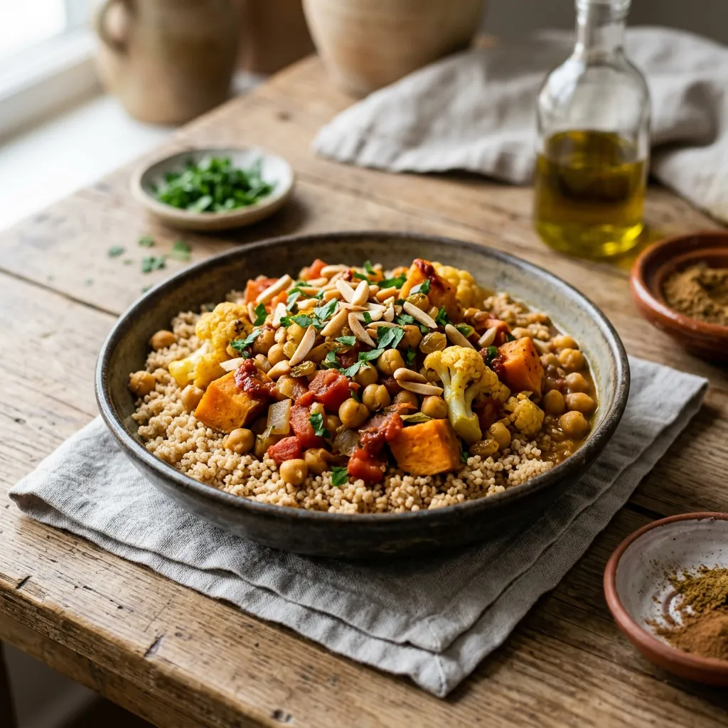 Vegetable and Chickpea Tagine With Couscous