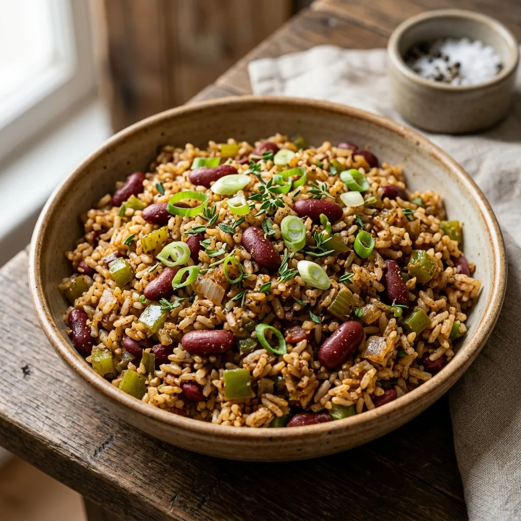 Vegetarian and Vegan Dirty Rice
