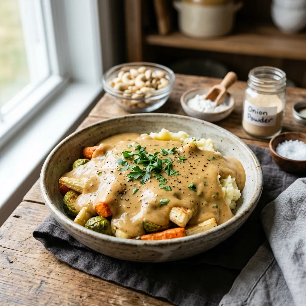 Vegetarian Cashew Gravy Recipe
