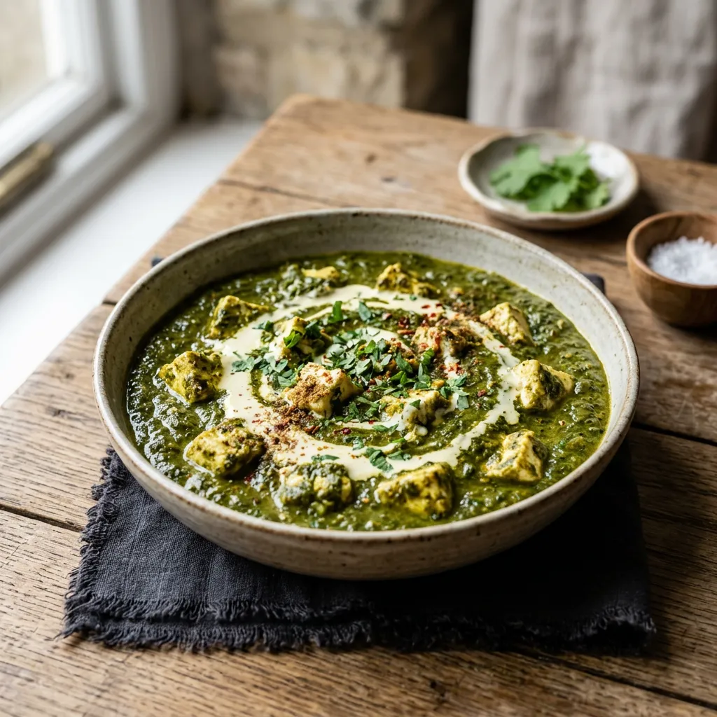 Vegetarian Indian Palak Paneer With Ricotta