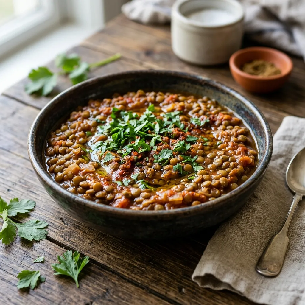 Vegetarian Moroccan Lentils Recipe
