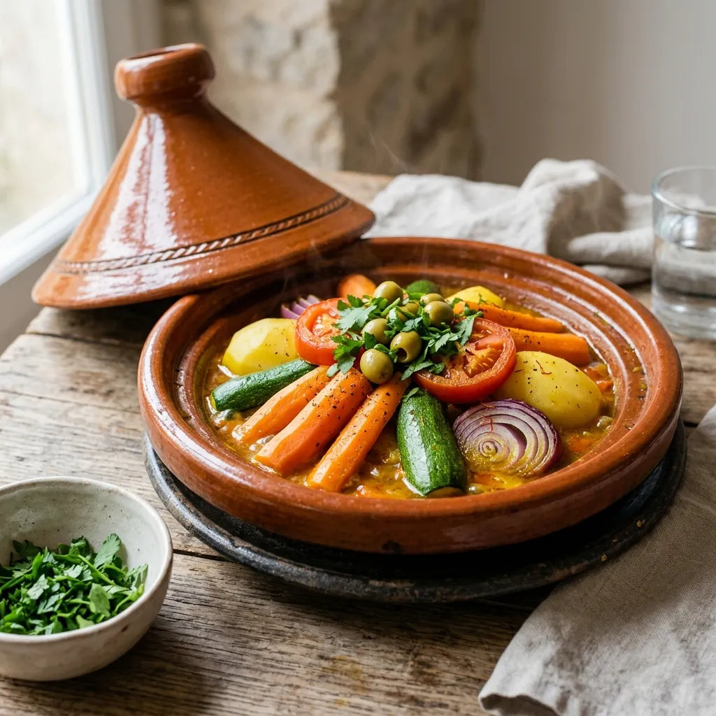 Vegetarian Moroccan Mixed Vegetable Tagine