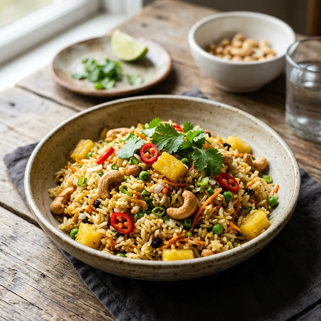Vegetarian Thai Pineapple Fried Rice