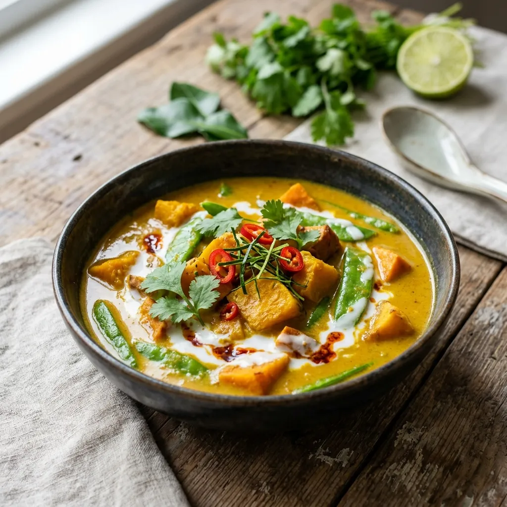 Vegetarian Thai Pumpkin and Sweet Potato Curry