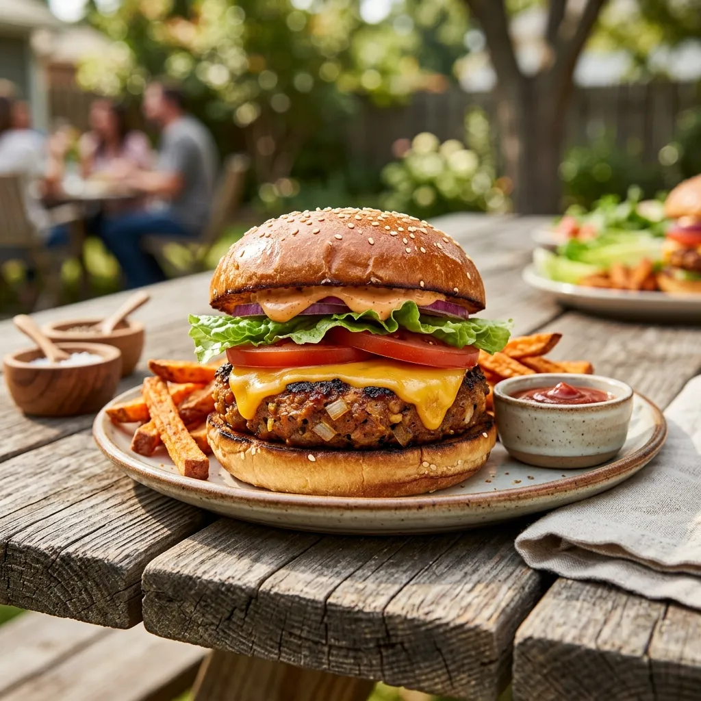 Vegetarian TVP Burgers