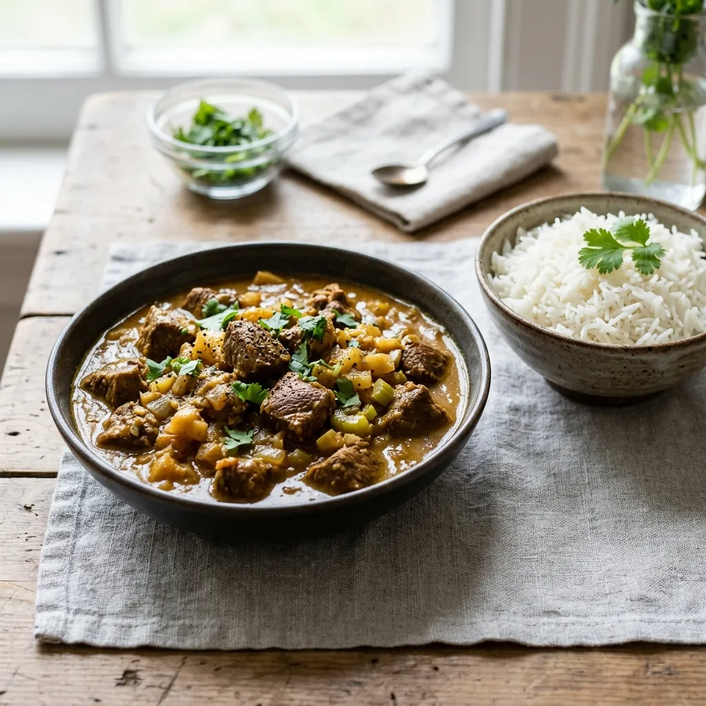 Venison Curry With Rice