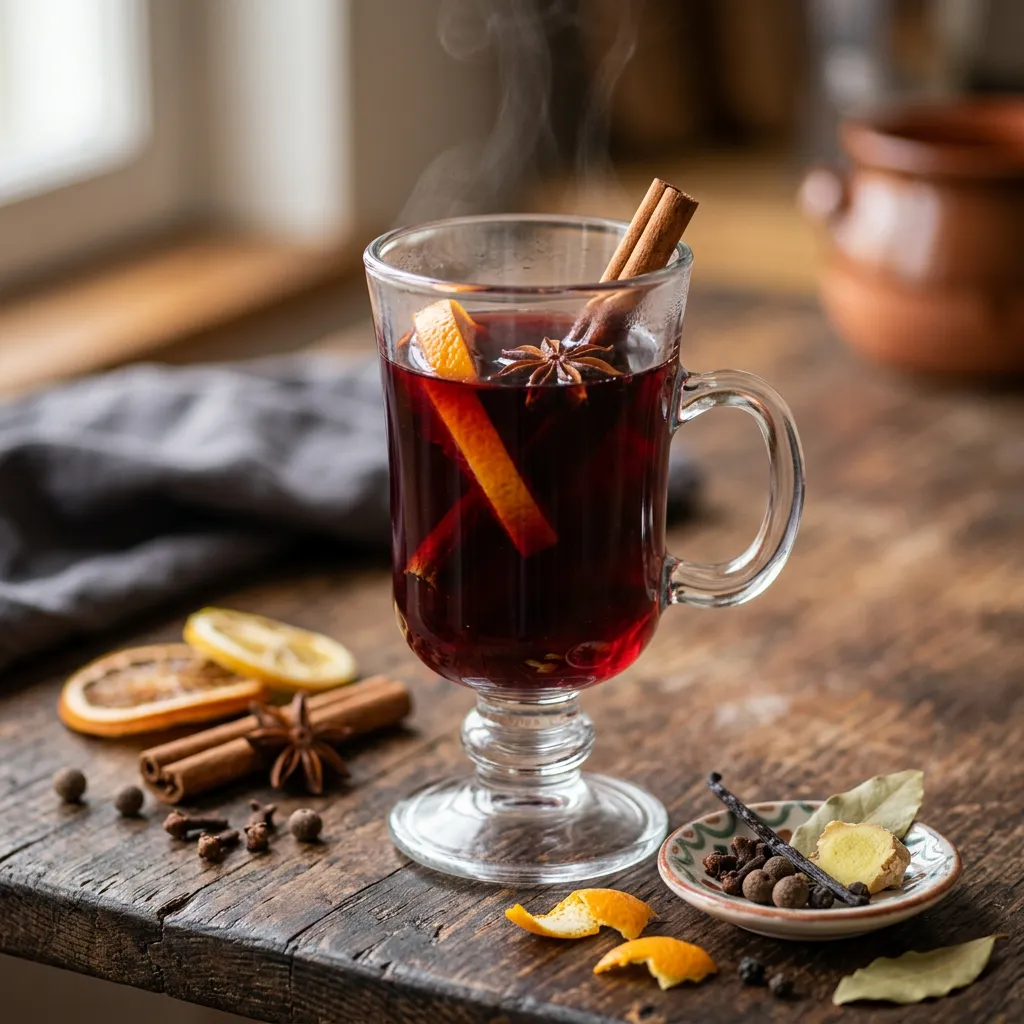 Vin Brulé (Italian-Style Mulled Wine), a Festive Winter Drink