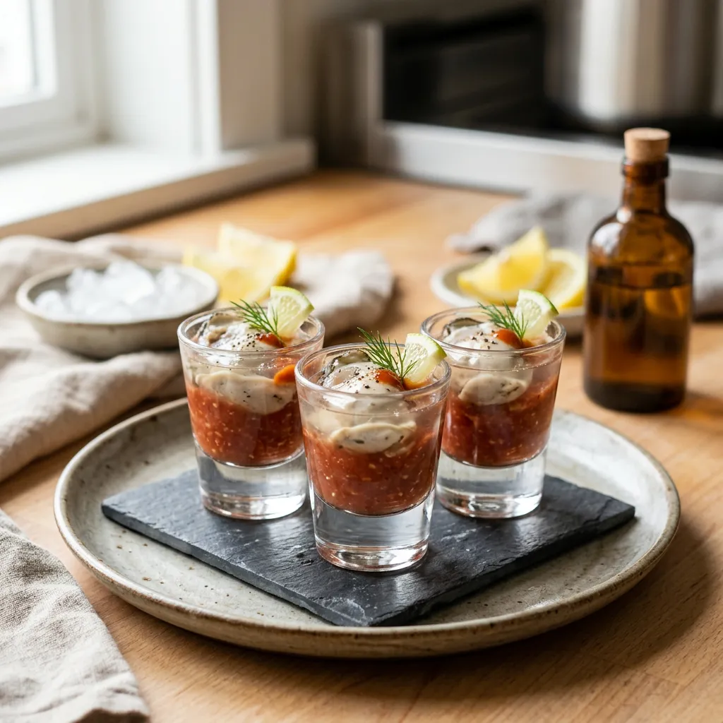 Vodka Oyster Shooters