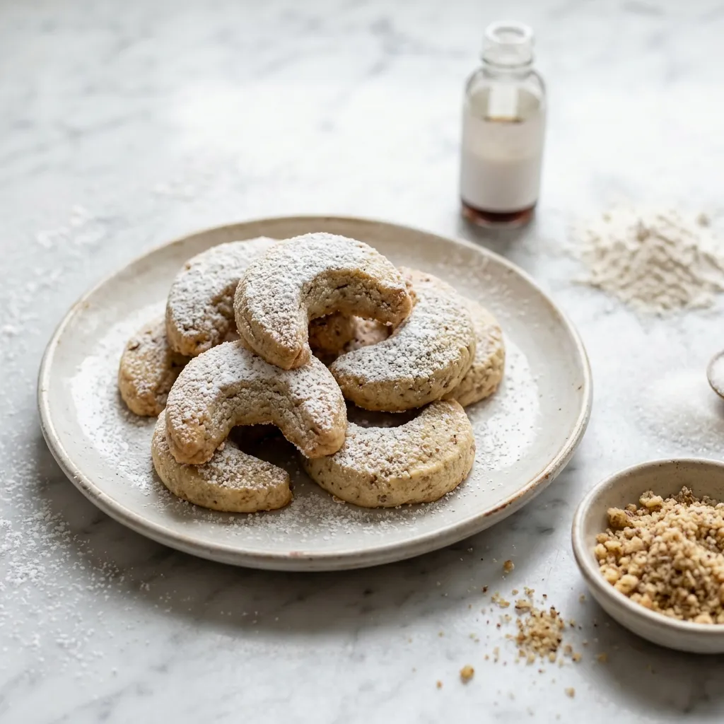 Walnut Crescent Cookies