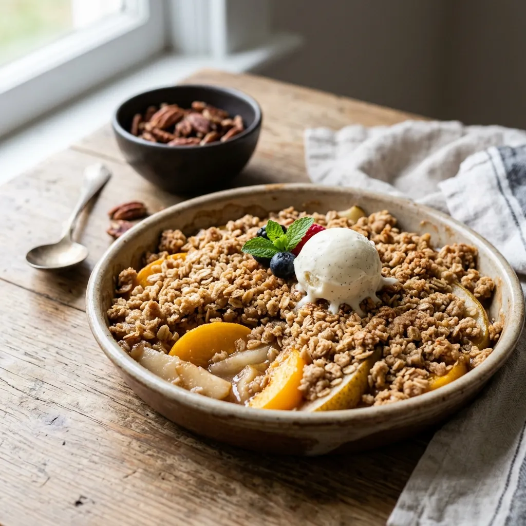 Warm and Tasty Crisp Made With Canned Fruit