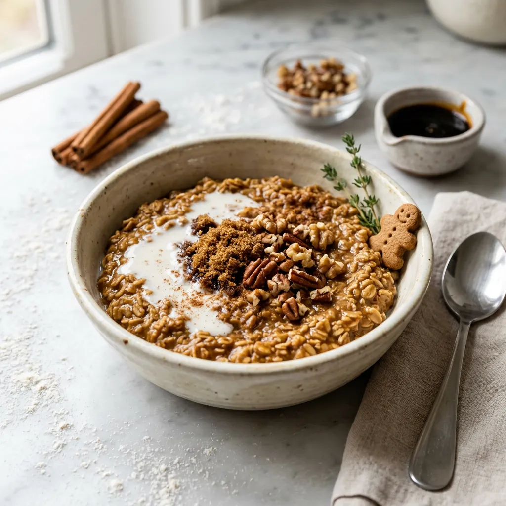 Warm Gingerbread Oatmeal