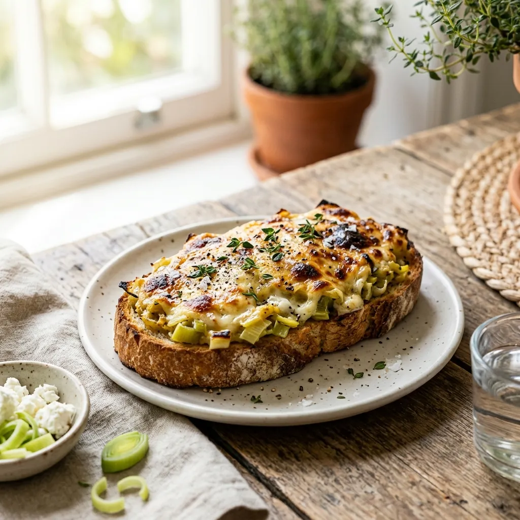 Welsh Leek and Cheese Rarebit