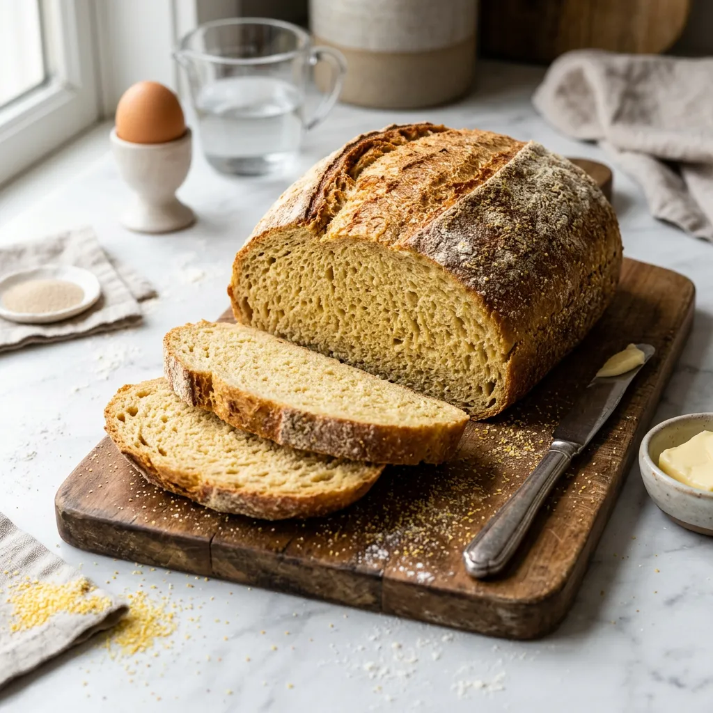 Wheat Cornmeal Bread for Bread Machine or by Hand