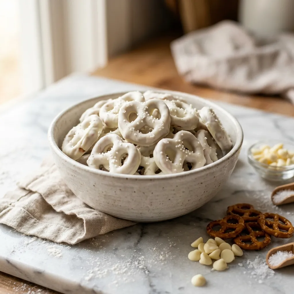 White Chocolate-Covered Pretzels