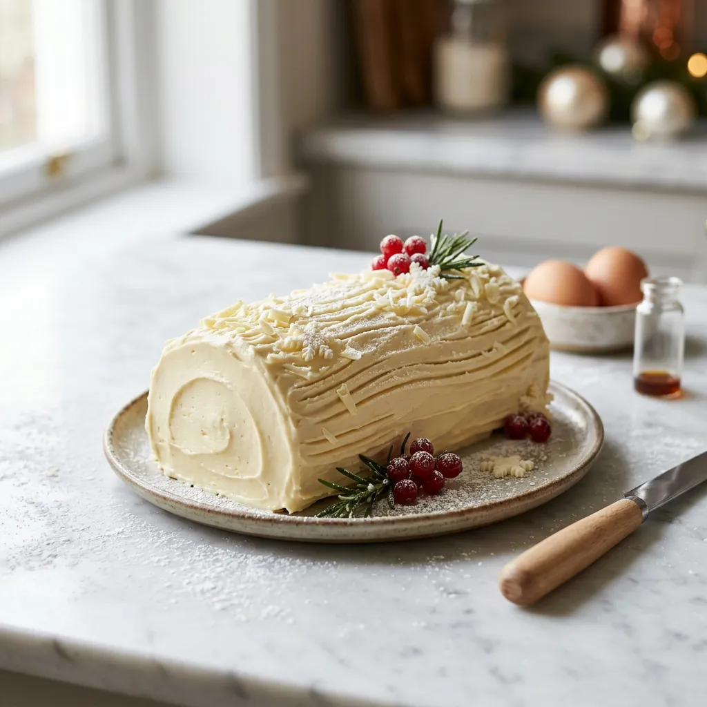 White Chocolate French Buche de Noel Recipe