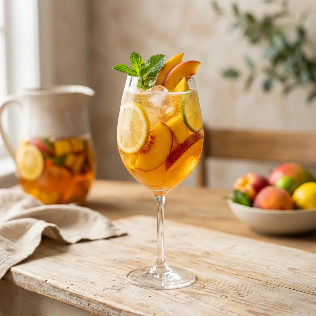 White Wine Peach and Mango Sangria