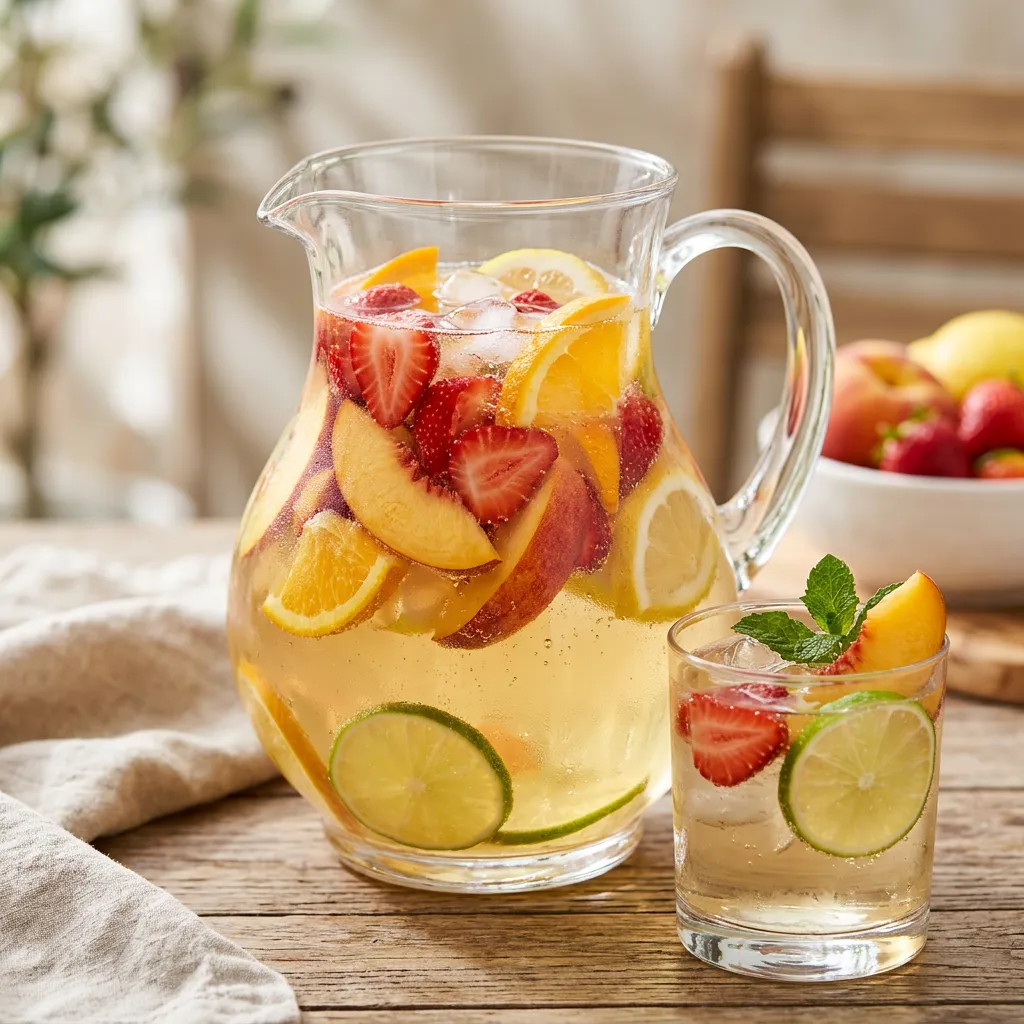 White Wine Sangria With Summer Fruits