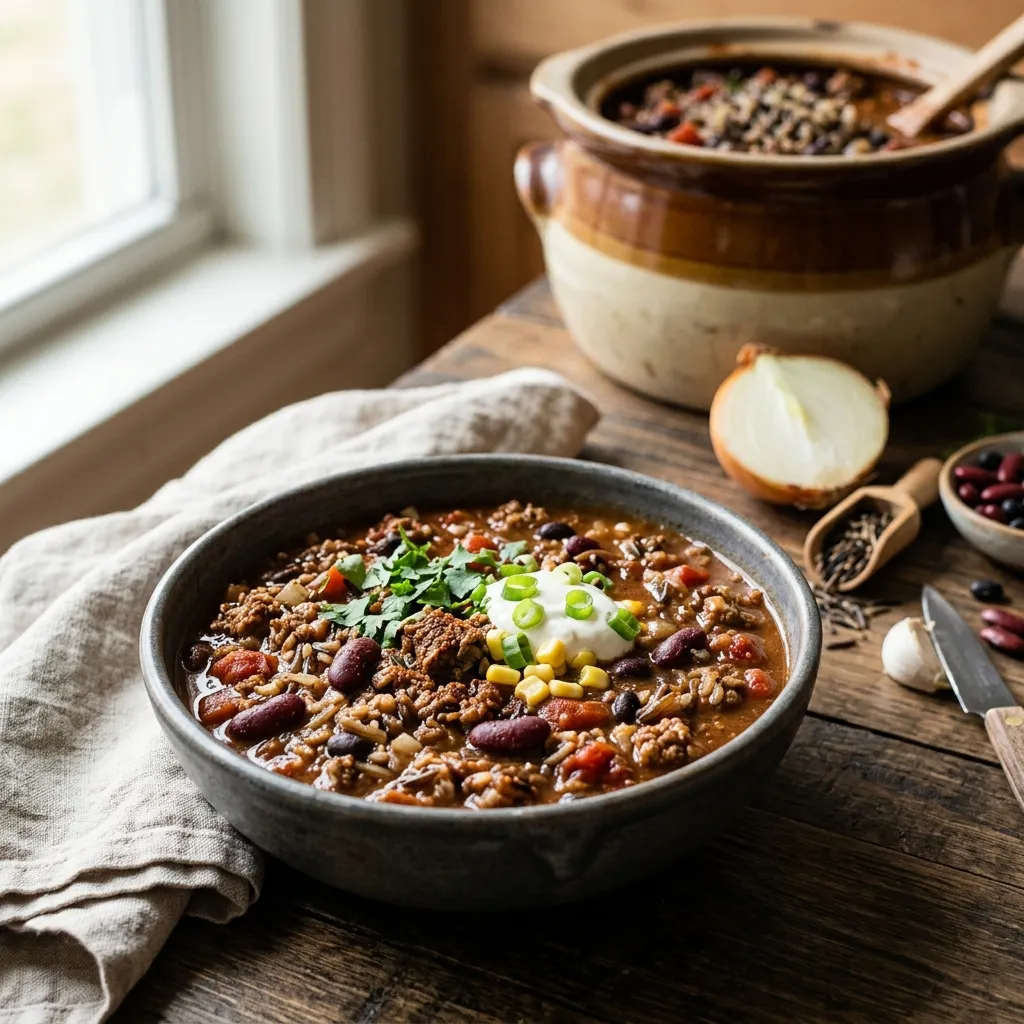 Wild Rice Crock Pot Chili