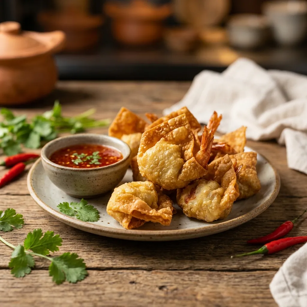 Wonton Wrapped Shrimp