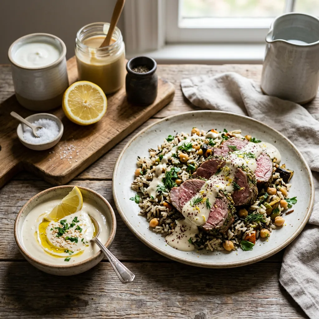 Yogurt Tahini Lemon Sauce