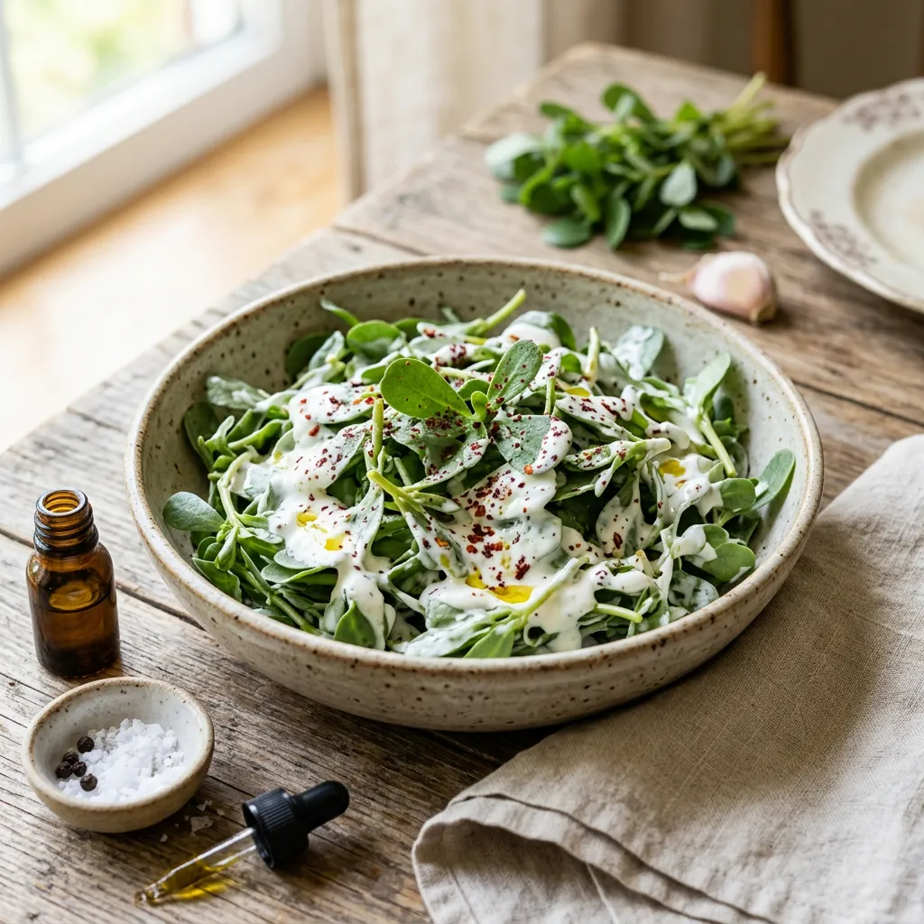 Yoğurtlu Semizotu (Purslane With Strained Yogurt and Garlic) Recipe
