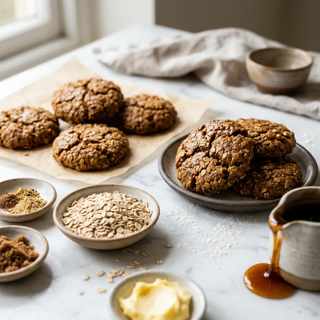 Yorkshire Ginger Parkin Biscuits