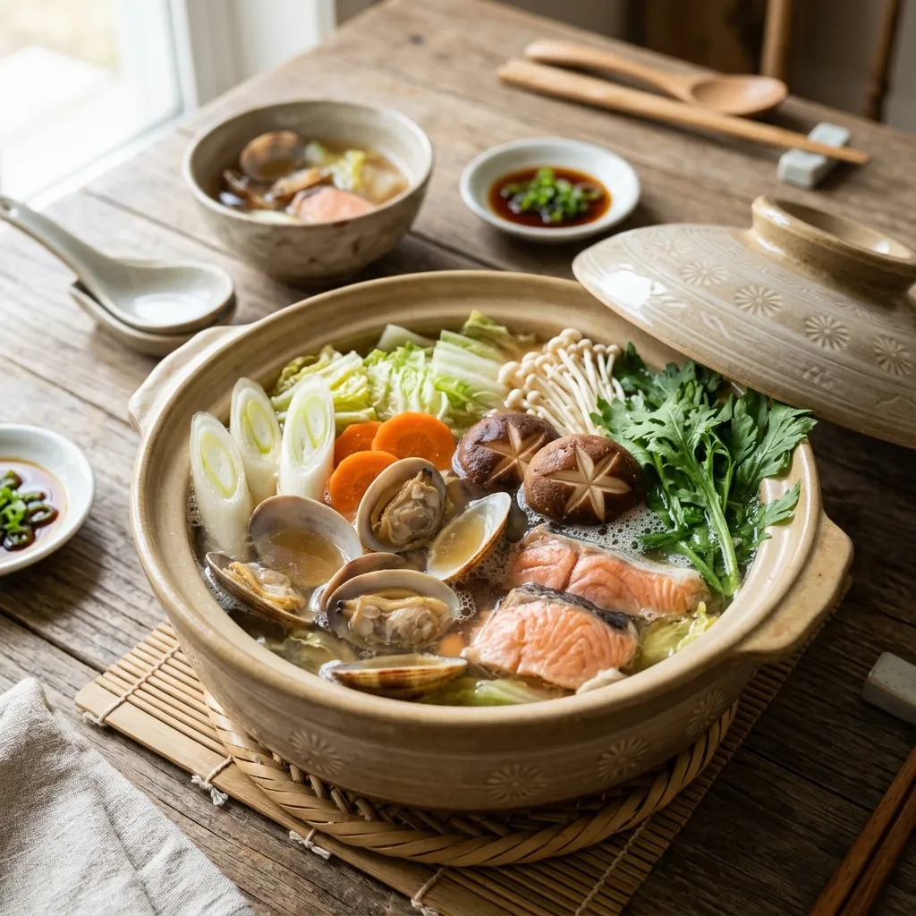 Yosenabe Seafood and Vegetable Hot Pot Recipe