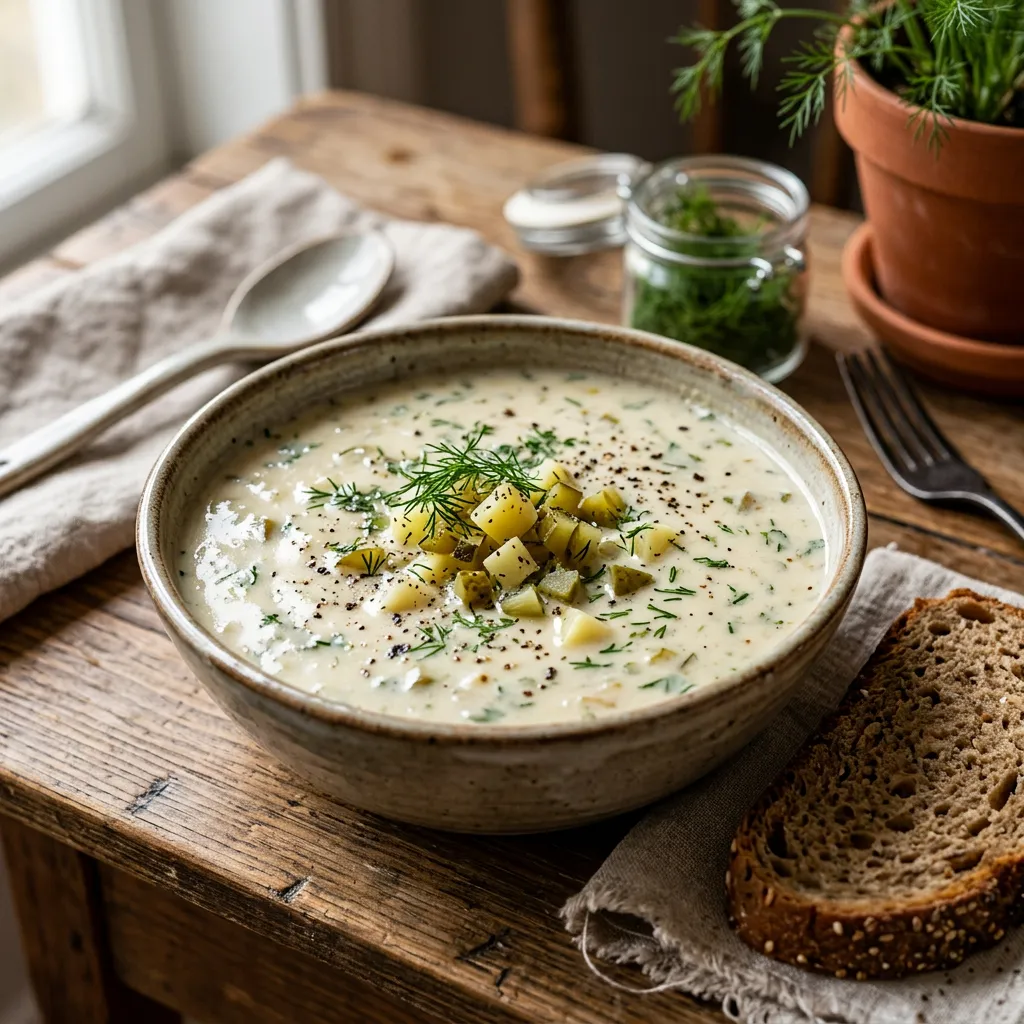 Zupa Ogórkowa (Polish Dill Pickle Soup)